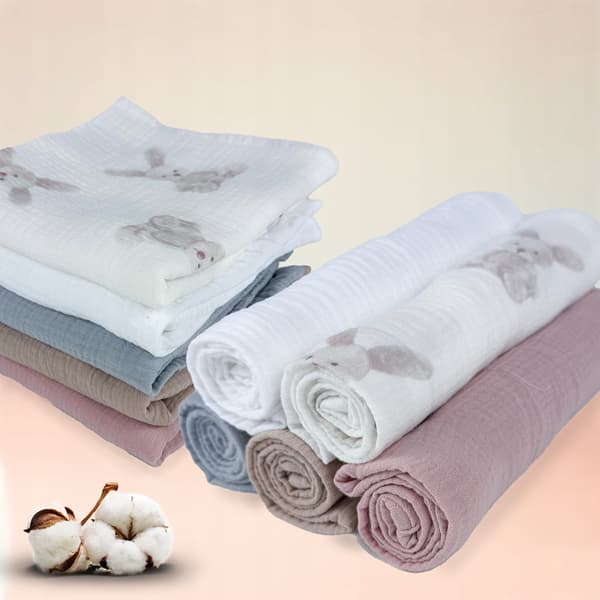 Plumeri Muslin Bleer Sæt med 5 Farver 70x70 cm