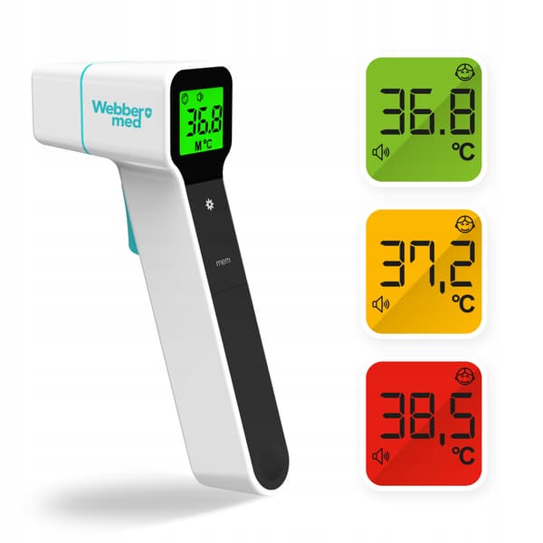 WEBBER TR15 KONTAKTFRI MEDICINSK INFRARÖD TERMOMETER FEBERLARM