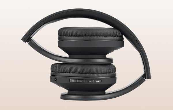 PowerLocus trådløse hovedtelefoner sorte BLUETOOTH / microSD / FM-radio