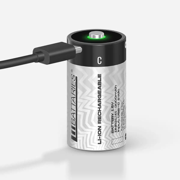 LiiBattaries KRAFTFULLA BATTERIER LITIUMJON-BATTERIER C USB-C 2 st 3000 mAh