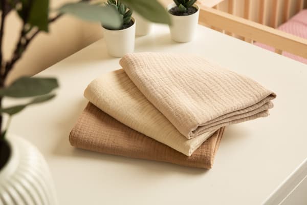 MUSLINBLÖJA, ENFÄRG, BRUN (Förpackning - 3 st)