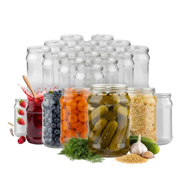 45x Glasburkar 315ml UTAN lock Honung Pollen Sylt Konserver