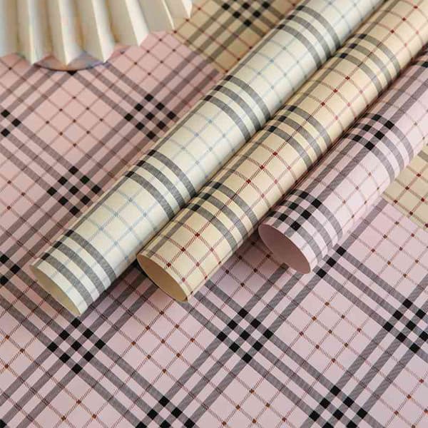 Blomfolie "Grid" - Persika - Ark 58x58 cm - 20 st