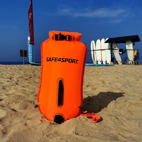 Safe4sport MasterSwimmer uppblåsbar säkerhetsboj + Torrficka