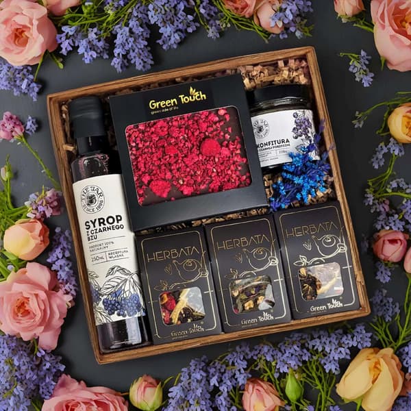 Elegant present Presentkorg Teuppsättning Sirap Sylt Choklad