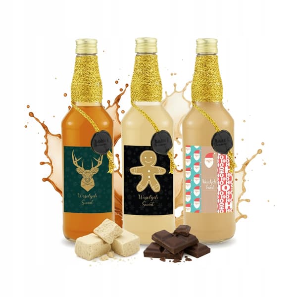 10x JULFLASKOR MONOPOL 500ml JULDEKORERADE FÖR VINDRYCK