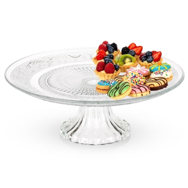 Fotad glastårtskiva 25 cm