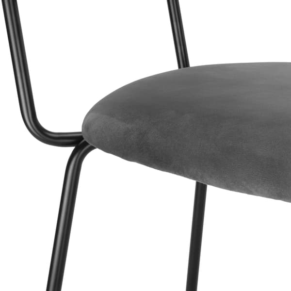 LOUIS svart grafit sammetsstol