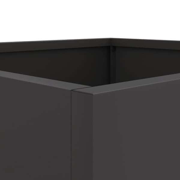 vidaXL plantekasse, sort, 32x29x75 cm, stål