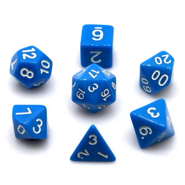 RPG-noppaa, sininen, 7 nopan setti