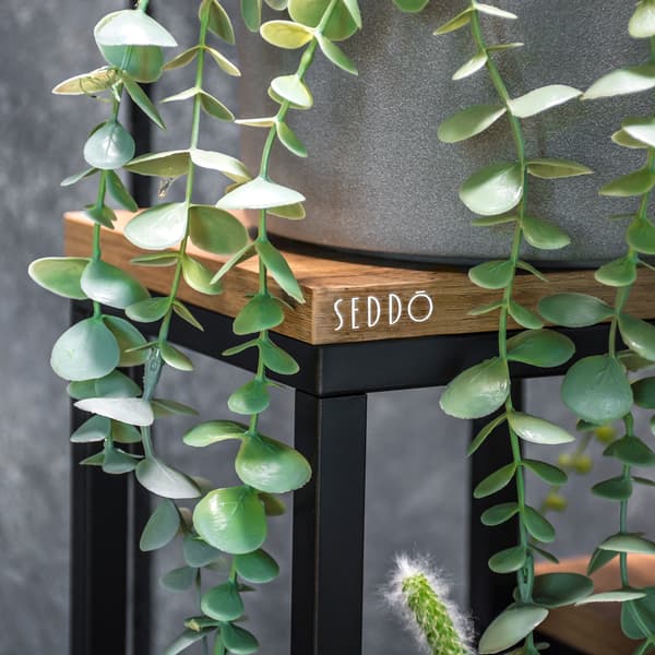 Fritstående blomsterstativ til blomster og planter, 4 niveauer, metal, rustik, 76 cm