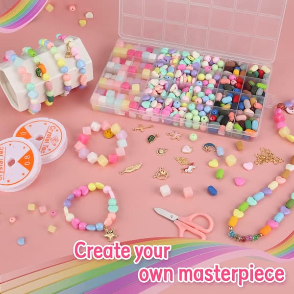 PERLE TIL ARMBÅND HJERTER TERNINGER VEDHÆNG XXL