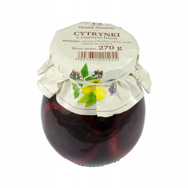 Citroner med sort hyld te-tilsætning