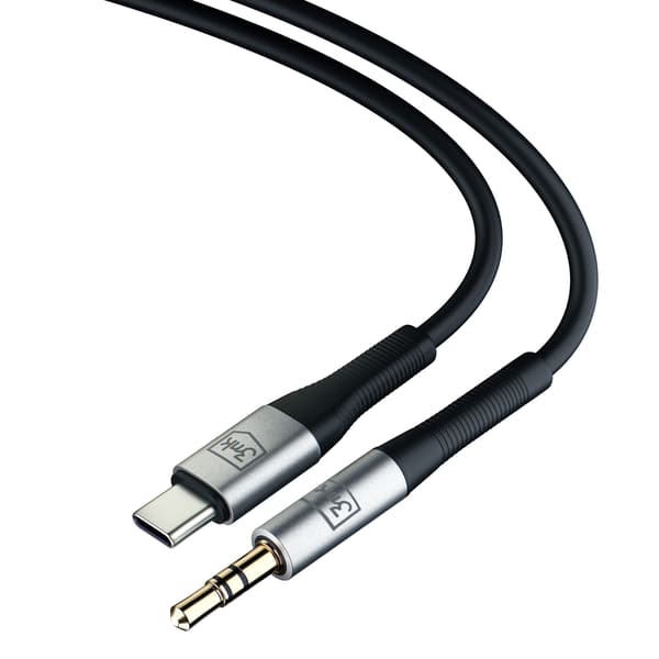 Tilbehør - 3mk AUX-kabel USB-C - Jack 3,5 mm