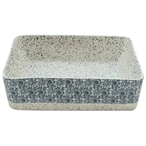 vidaXL bordvask, grå og blå, rektangulær, 46x35,5x13 cm