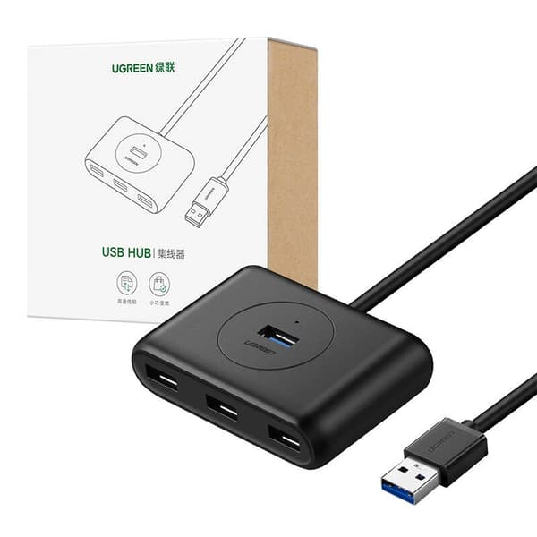 Ugreen CR113 USB-hub til 4x USB 3.0 5Gbps, 1m (Sort)