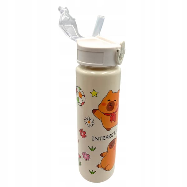 Vesipullo pillillä Kapybara lapsille kouluun 690 ml