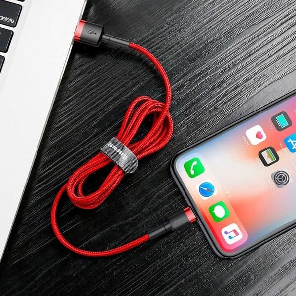 Baseus Cafule 2A 3m Lightning USB-kabel (röd)
