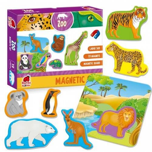 Magnetiskt zoo-set med magnetbräda och pusselbitar