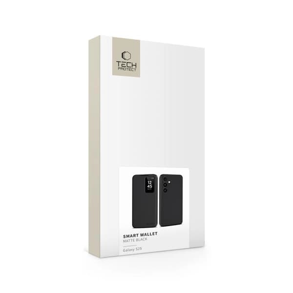 Tech-Protect Smart Plånboksfodral till Samsung Galaxy S25 - Mattsvart