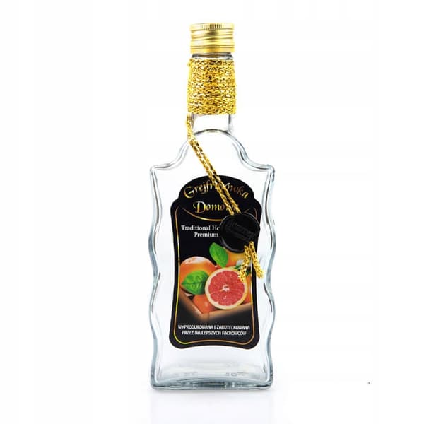 Dekorativ vågflaska 500ml HEMGJORD GRAPEFRUKT
