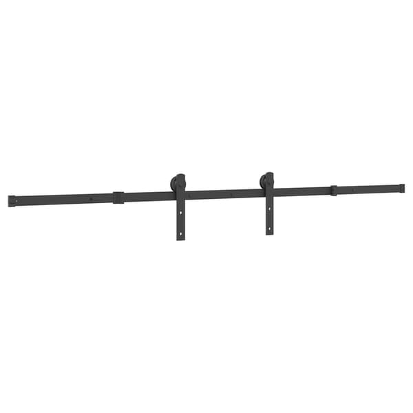 vidaXL skydedørsinstallationssystem 213,5 cm stål sort
