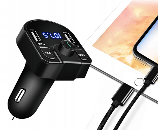 TD FM-sändare Bluetooth-laddare QC 3.1A 2x USB