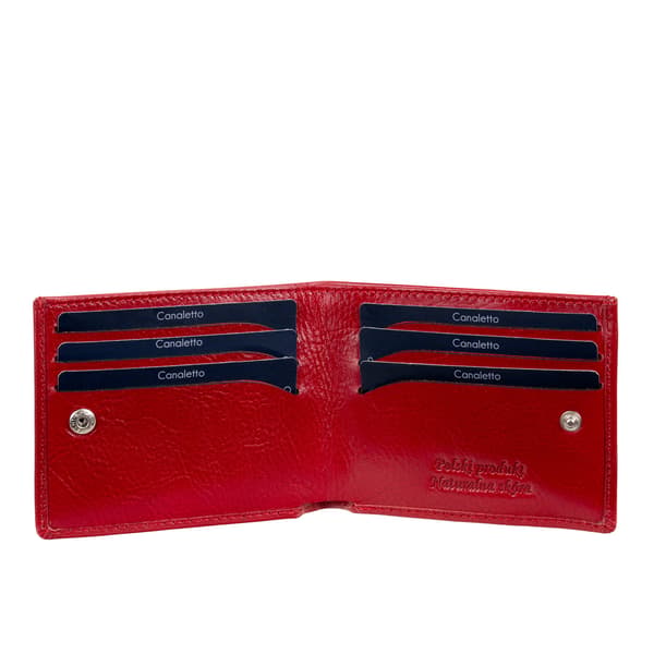 Canaletto damplånbok - röd, läder, elegant accessoar