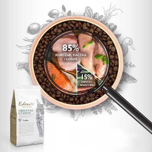 Eden Original Cuisine torrfoder för katter 10 kg spannmålsfritt
