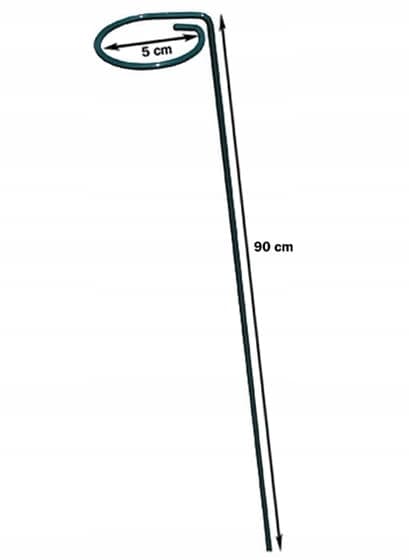 Grönt pulverlackerat växtstöd i stål 90cm