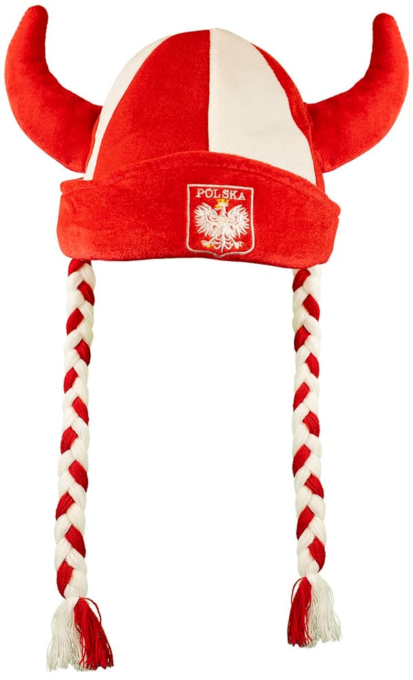 Hatt med horn och flätor Solfjäder Polen