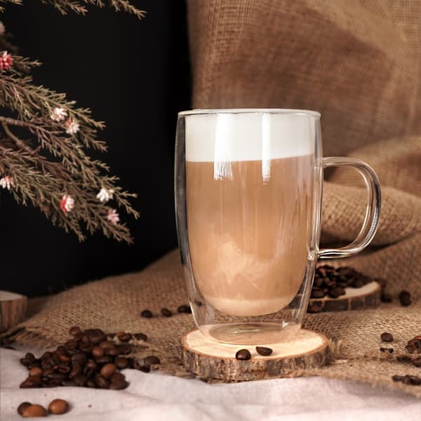 Termoglas med dobbeltvægget til latte DOUBLE 430 ml