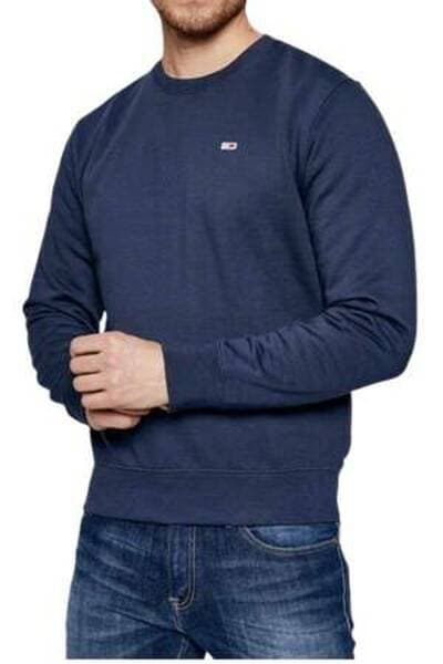 Tommy Jeans herrmarinblå sweatshirt, storlek S