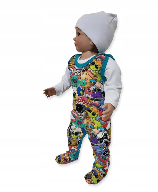 ROOMPACKS 92 lasten hihaton pyjama VÄRIKÄS