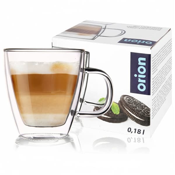 Termisk dobbeltvægget glas til latte kaffe DOUBLE 180 ml