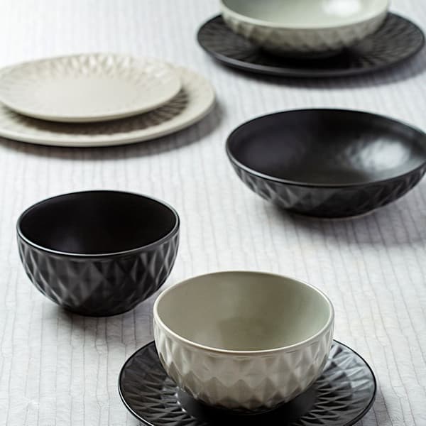 Soho sort keramik desserttallerken 20 cm