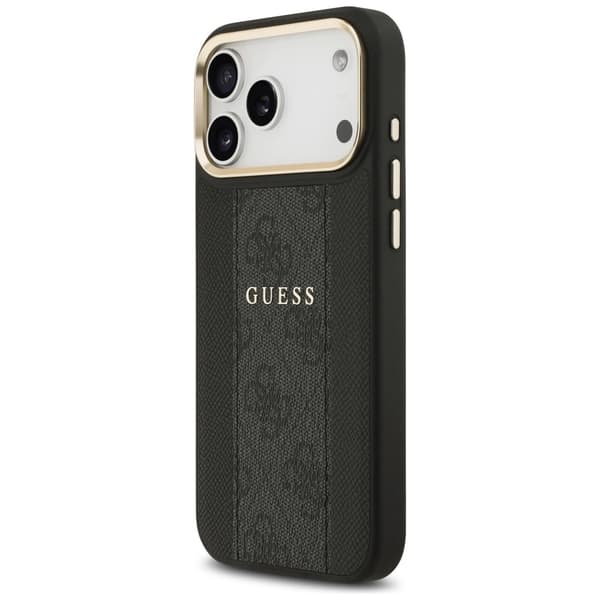 Guess 4G Stripe MagSafe-etui til iPhone 17 Pro Max – sort