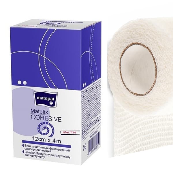 Koheesioside 12 cm x 4 m elastinen itseliimautuva Matofix Cohesive 1 kpl