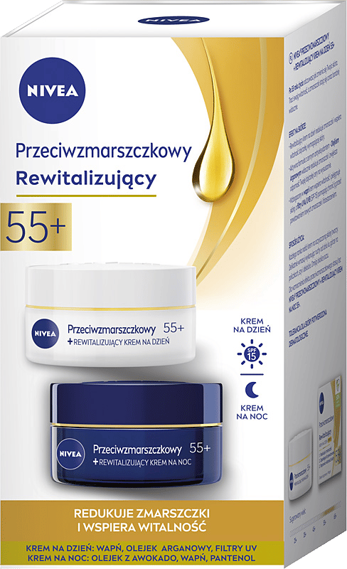 NIVEA 2-pack P + R dagkräm och natkräm 55+ 2 x 50ml