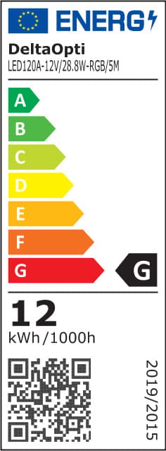 LED-strimmel LED120A-12V/28.8W-RGB/5M 5m