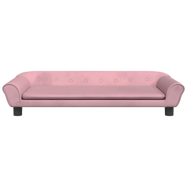 vidaXL Hundbädd, Rosa, 100x50x21 cm, Sammet