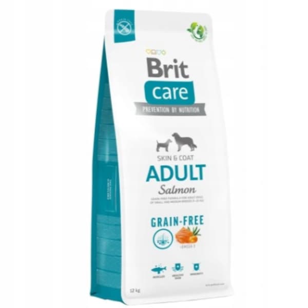 Brit Care torrfoder för hundar 12 kg spannmålsfri lax