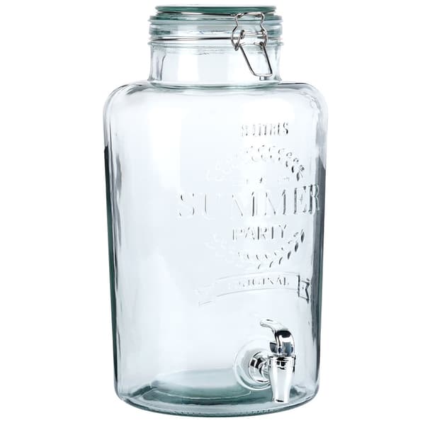 Glasdryckeskärl med kran 8 liter