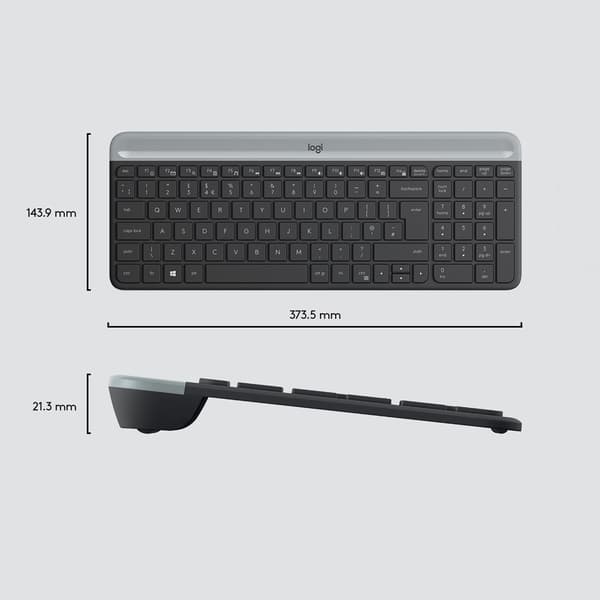 Logitech MK470 Graphite trådlöst tangentbord och musset