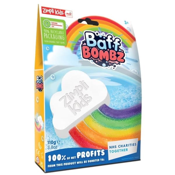 Färgskiftande badmoln, Rainbow Baff Bombz 3+, Zimpli Kids
