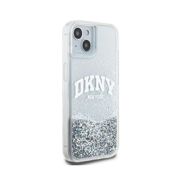 DKNY Liquid Glitter Big Logo - iPhone 15 / 14 / 13 Skal (Vit)