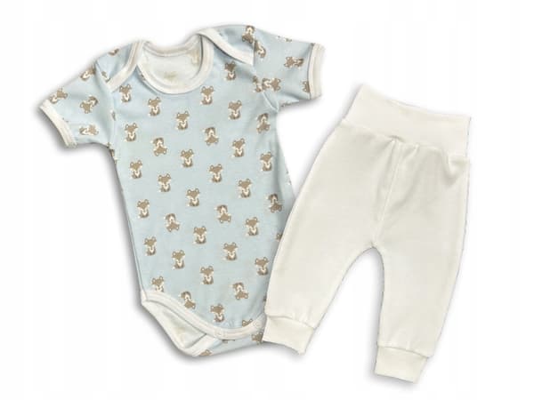 BARN SET 92 kortärmad bodysuit + shorts bomull FOX PYJAMAS