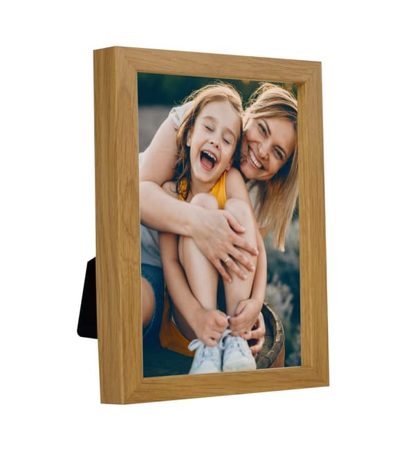 Fotoramme 10x15 cm stående og hængende egetræ MDF BD art