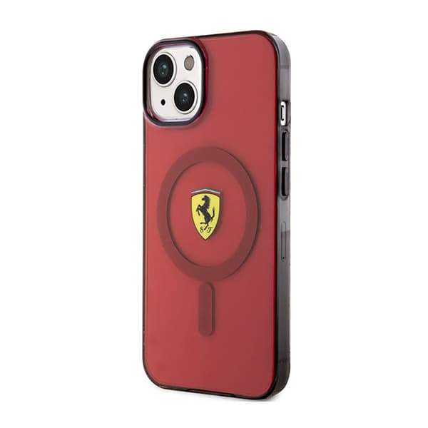 Ferrari läpikuultava MagSafe - iPhone 14 -kotelo (punainen)