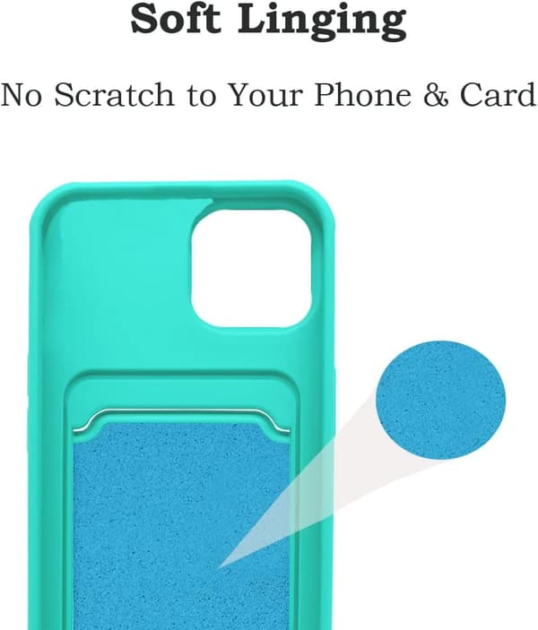 SILIKONE ETUI TIL APPLE IPHONE 13/IPHONE 14 6,1" ETUI GRØN + PUNG